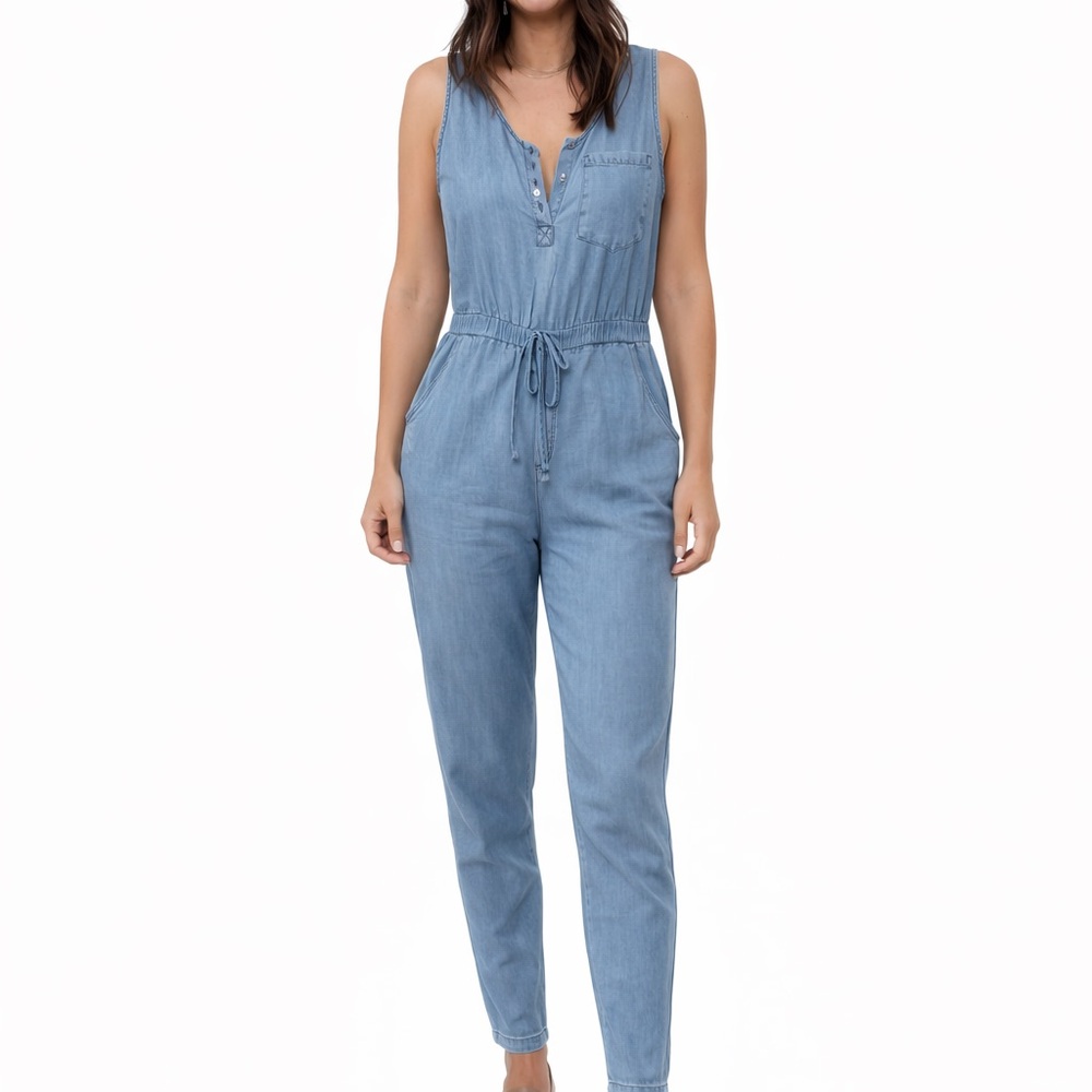 Sleeveless Blue Jumpsuit